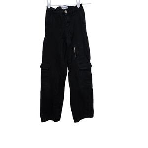 Disclosure Black Cargo Pants XXS 00 Y2K Wide Leg Utility